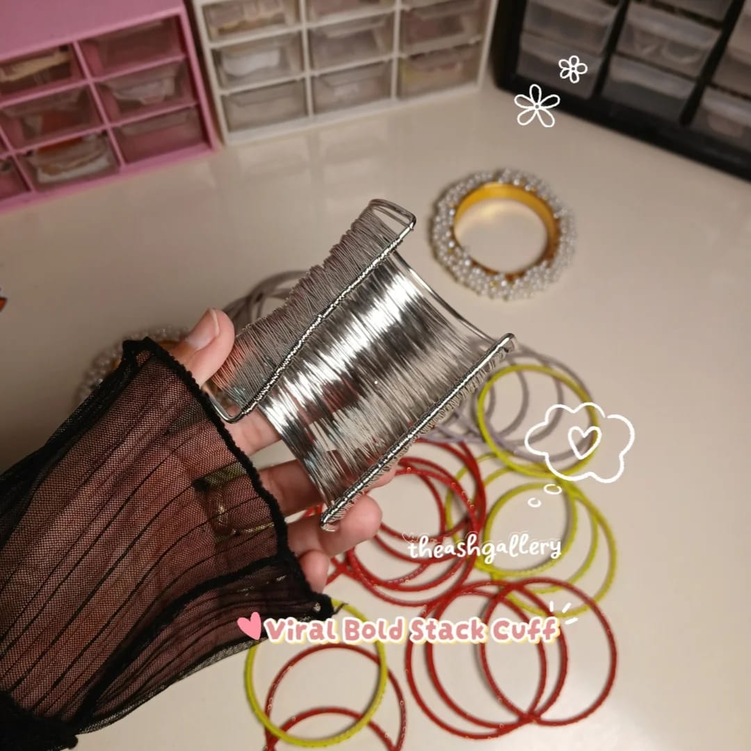 Silver Bold Stack Cuff
