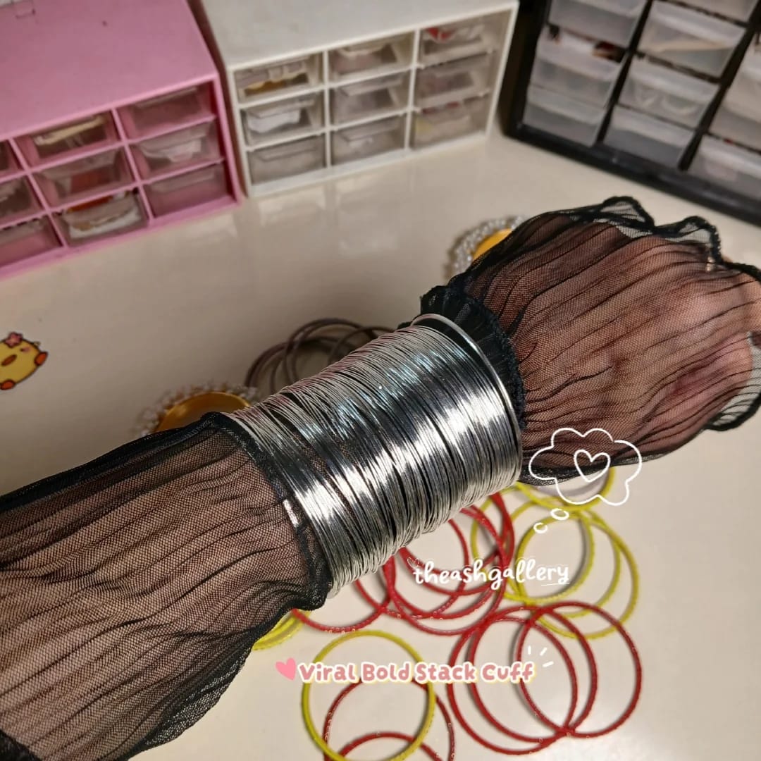 Silver Bold Stack Cuff